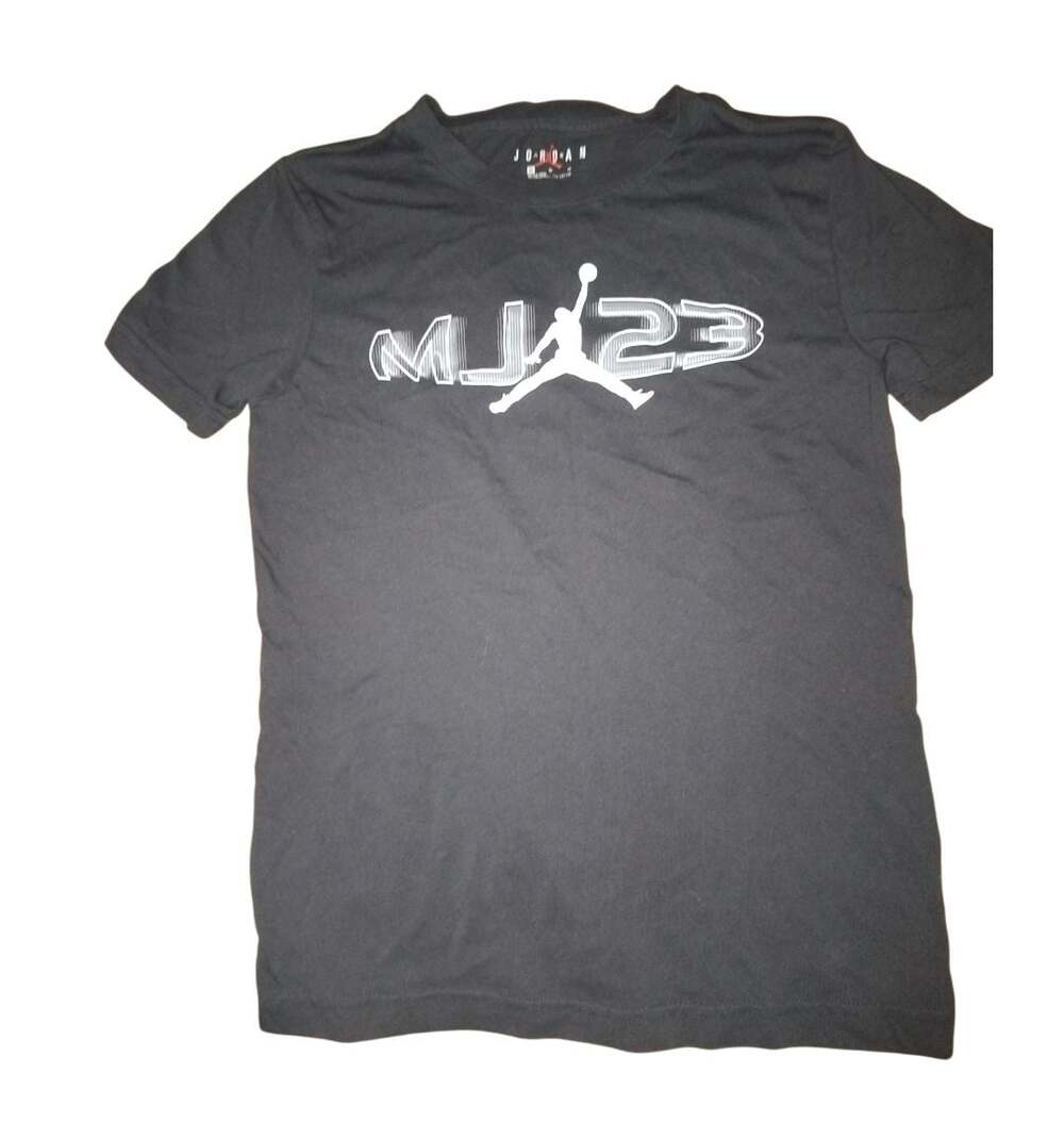 Jordan MJ 23 Graphic Short Sleeve T-Shirt Black Youth Size M 10-12 Yrs